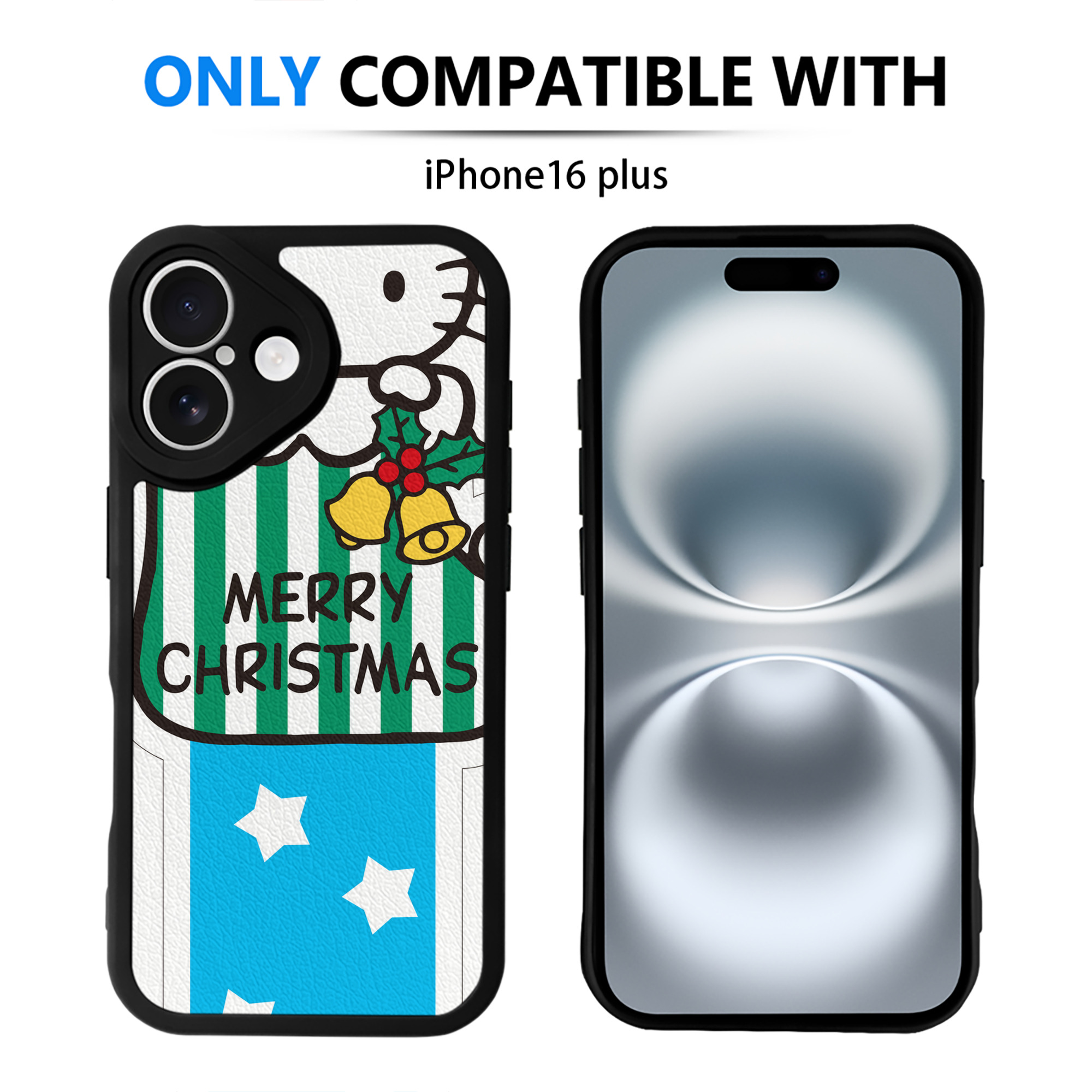 （画像用） Hello Kitty ハローキティ 【iPhone 16シリーズ対応】シリコンスマホケース（レザー調） 材質：シリコン